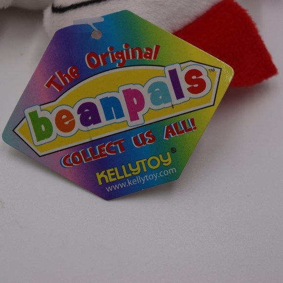 Bean Pals Stuffed Raccoon Plushie Red Striped Toy 6" - Picture 7 of 8